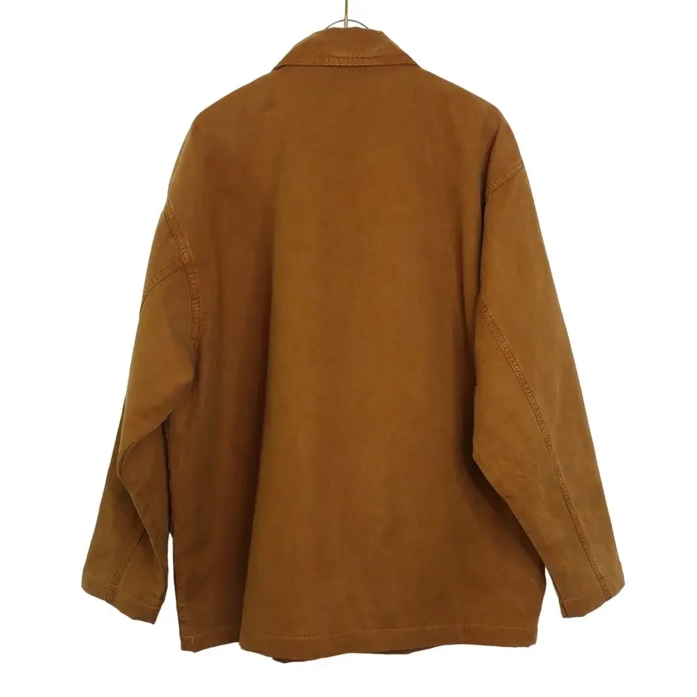 Good American Chore Dropped Shoulder Utility Jacket in Camel Brown Size 1X NWT - Picture 4 of 9